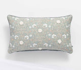 Renee Taylor Claudia Cotton Cushion - Sage Botanical (Rectangle Decorative Throw Pillow - 35 x 60cm)