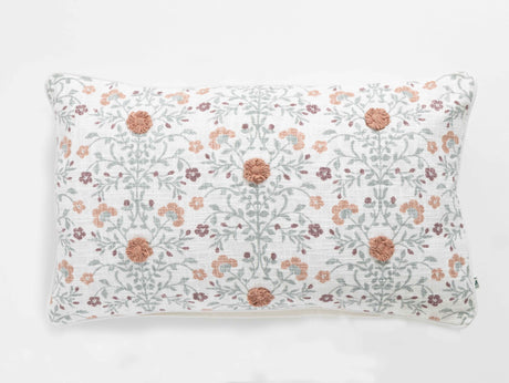 Renee Taylor Riva Cotton Cushion - Botanical Print (Rectangle Decorative Throw Pillow - 35 x 60cm)