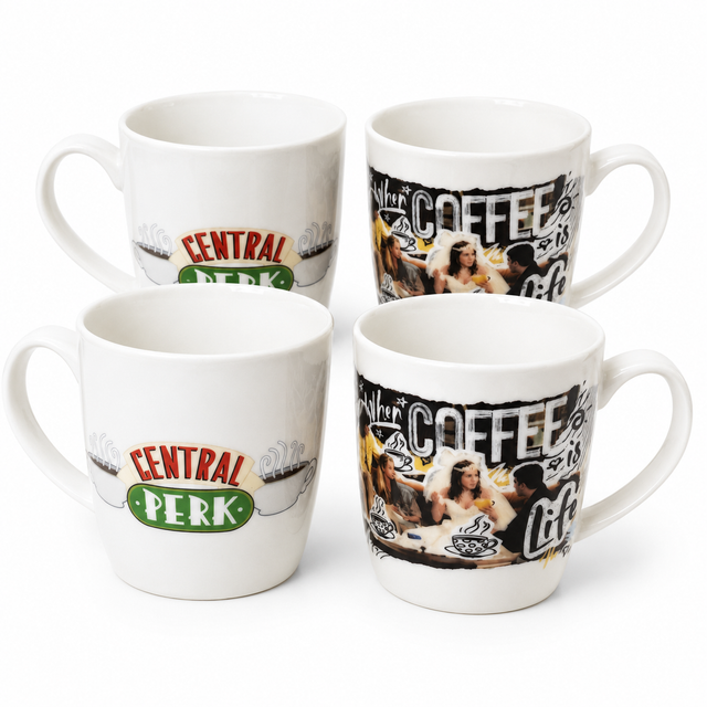 Set of 4 Friends 500ml Ceramic Coffee/Tea Mugs w/ Handle - Officially Licensed