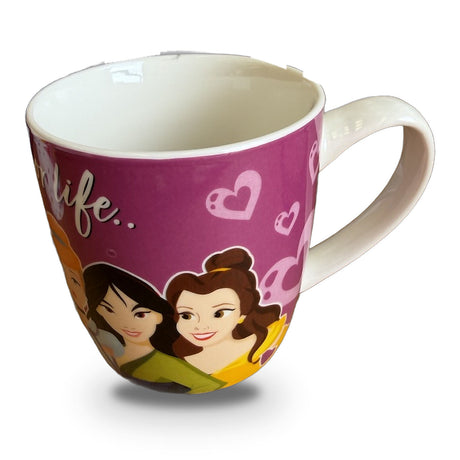 Set of 4 Disney Princess & Star Wars 500ml Ceramic Coffee/Tea Mugs w/ Handle - Officially Licensed