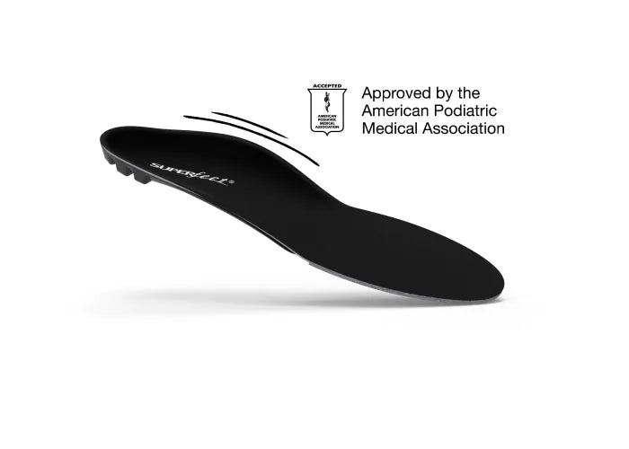 Superfeet Unisex All-Purpose Low Arch Support Insoles - Black (Orthotics)