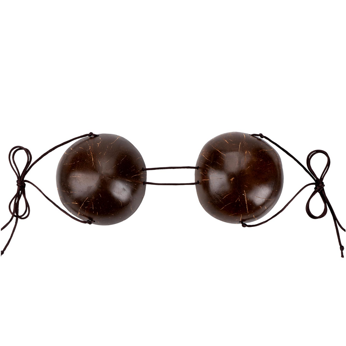 NATURAL COCONUT BRA Ladies Hawaiian Luau Bikini Bra Top Fancy Dress Costume Shell