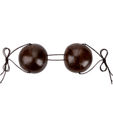 NATURAL COCONUT BRA Ladies Hawaiian Luau Bikini Bra Top Fancy Dress Costume Shell
