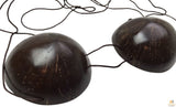 NATURAL COCONUT BRA Ladies Hawaiian Luau Bikini Bra Top Fancy Dress Costume Shell