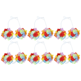 6x Flower Hawaiian Bra Bulk Pack - Lei/Luau Bikini Top Hula (Fancy Dress Costume)