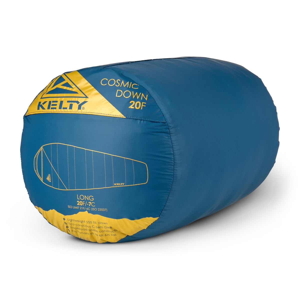 KELTY Cosmic Down 20 Sleeping Bag 550 Fill - Regular Right Zip (3-Season -7°C Rated)