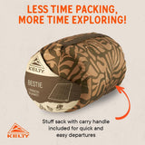 Kelty Bestie Blanket 1 Person Twin Large Lightweight Camping/Picnic Covering - Fern