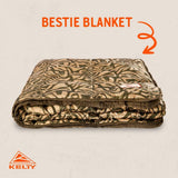Kelty Bestie Blanket 1 Person Twin Large Lightweight Camping/Picnic Covering - Fern