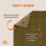 Kelty Bestie Blanket 1 Person Twin Large Lightweight Camping/Picnic Covering - Fern