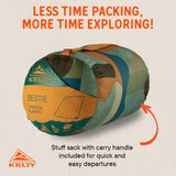 Kelty Bestie Blanket 1 Person Twin Large Lightweight Camping/Picnic Covering - Geo Natural