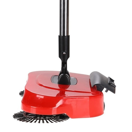 All-In-One Sweeper Vacuum Cleaner Non-Electric Broom Brush Hand-Push Spin 360