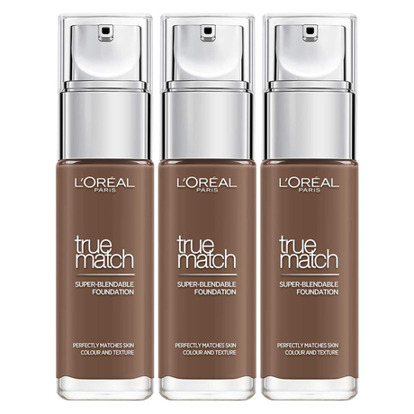 3x L'Oréal Paris True Match Liquid Foundation Bulk Pack - 11.N Dark Coffee