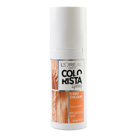 L'Oreal Paris Colorista Hair Colour Spray - Rose Gold Hair (Temporary 1 Day Colour)