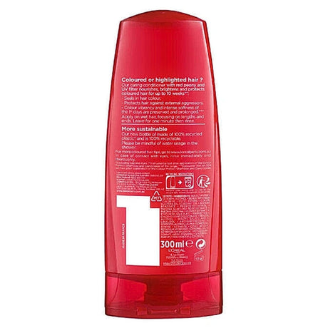 L’Oréal Elvive Colour Protect Conditioner 300ml Red Peony UV Filter for Coloured or Highlighted Hair