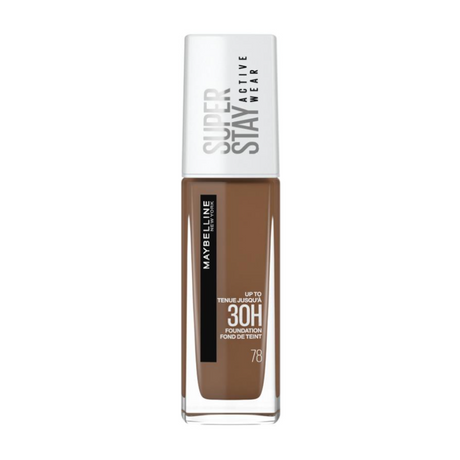 3x Maybelline Super Stay 30H Active Wear Foundation 30ml - 78 DEEP BRONZE