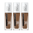 3x Maybelline 30ml Super Stay 30H Active Wear Foundation - 78 Deep Bronze