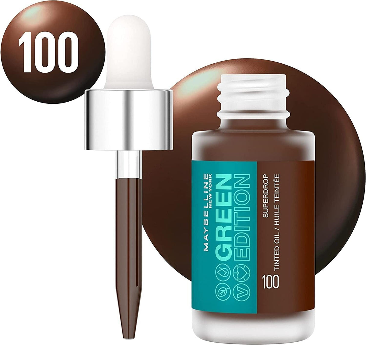 Maybelline Green Edition Superdrop Tinted Oil Foundation - Shade 100