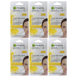 6x GARNIER 8mL Skin Active Juicy Peel Mask Lemon & Smoothing Active (Bulk Pack)