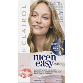 Clairol Nice'n Easy Repair Permanent Hair Colour - 8A Medium Ash Blonde