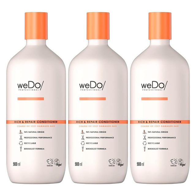 3x weDo Professional 900ml Rich & Repair Conditioner (Pack)