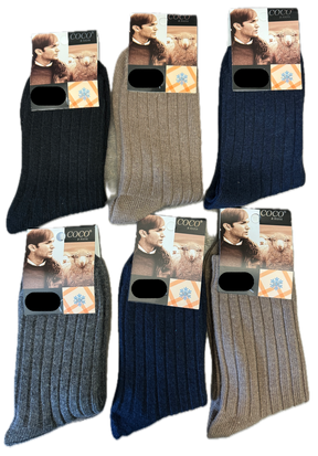 12x Mens Thermo Angora Wool Blend Work Socks - Heavy Duty Outdoor (EU41-EU47)