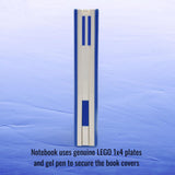 LEGO Locking Notebook with Gel Pen School Office Home in Blue