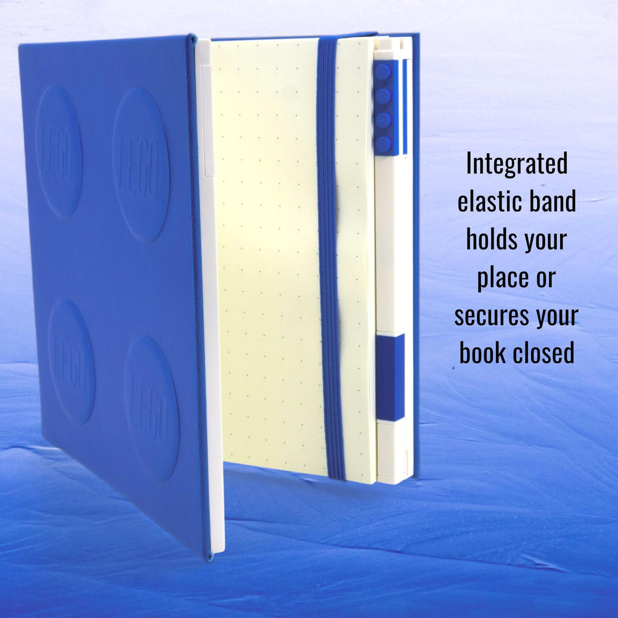 LEGO Locking Notebook with Gel Pen School Office Home in Blue