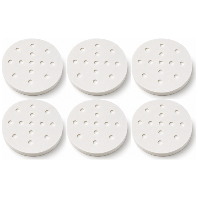 600 pcs Non-Stick Parchment Steamer Liner Bulk Pack - 9cm Air Fryer Mat