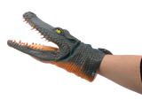 Realistic Crocodile Hand Puppet Multi-Colored Durable Rubber Toy for Kids & Adults