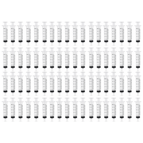 72x 5ml Dessert Syringes Bulk Pack - Cocktail Shooter/Cake Decorating (Party Crafts)
