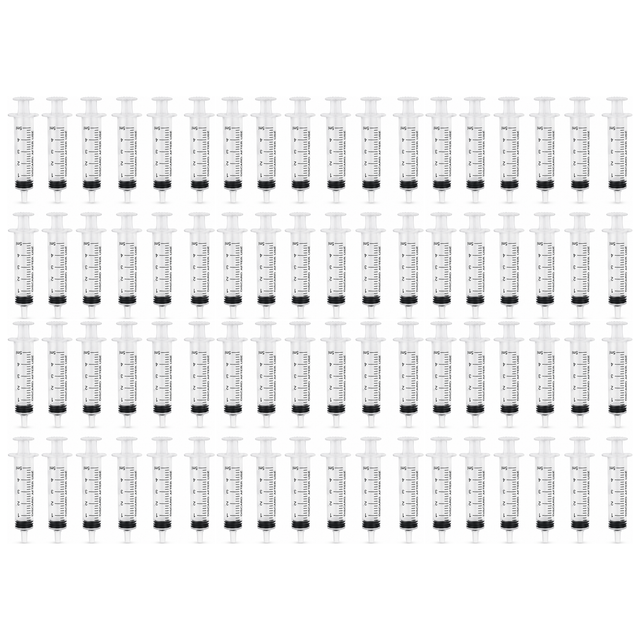 72x 5ml Dessert Syringes Pack Bulk Pack - Cocktail Shooter/Cake Decorating (Party Crafts)