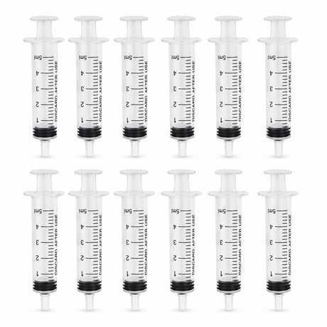 72x 5ml Dessert Syringes Bulk Pack - Cocktail Shooter/Cake Decorating (Party Crafts)