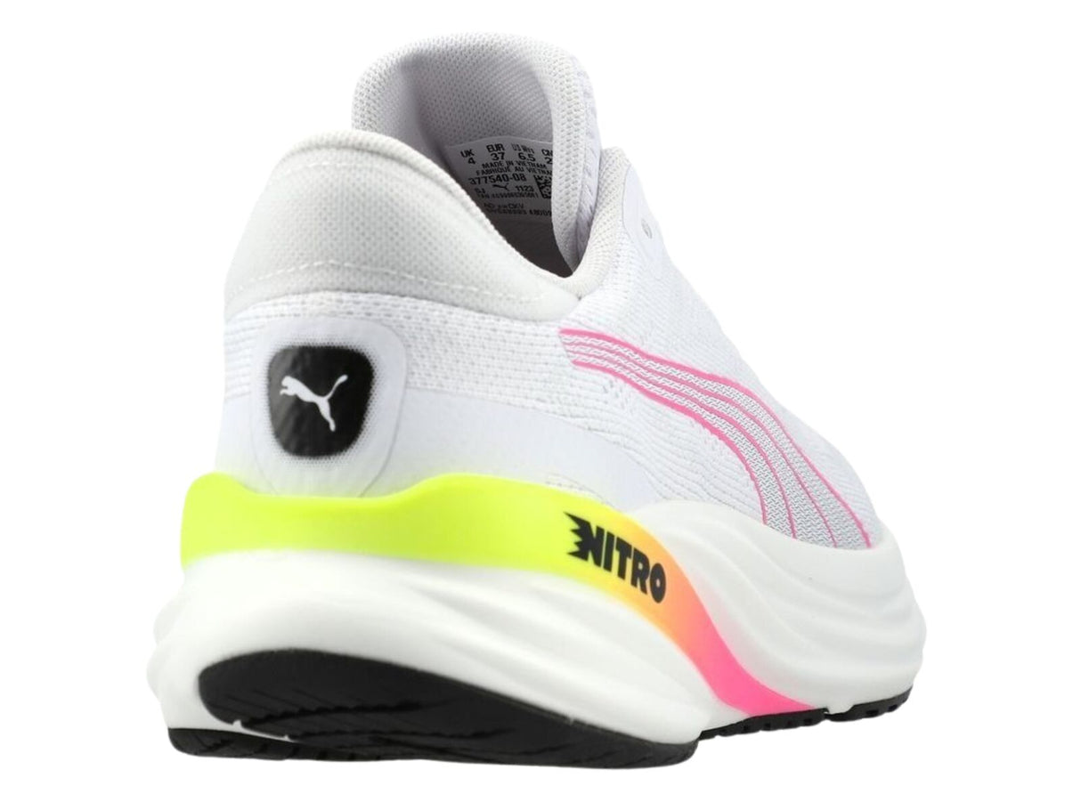 Puma Magnify Nitro 2 Womens Running Shoes NITRO Foam in White Black Pink - Size US 9