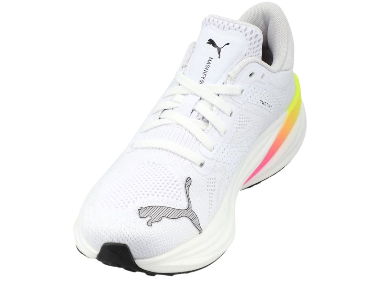 Puma Magnify Nitro 2 Womens Running Shoes NITRO Foam in White Black Pink - Size US 9