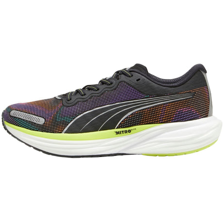 Mens Puma Deviate NITRO 2 Psychedelic Rush PUMA Black Lime Pow White - Size 13