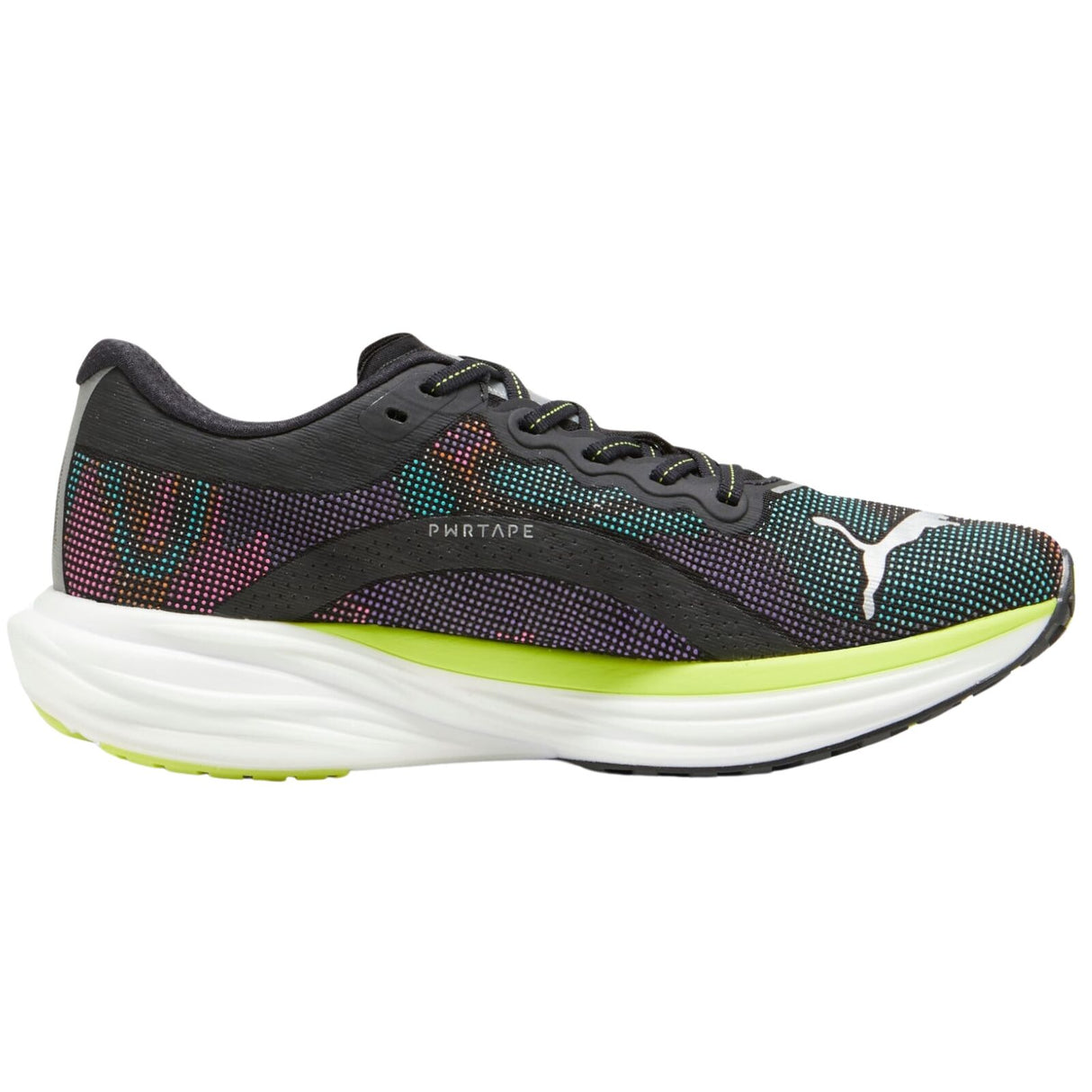 Mens Puma Deviate NITRO 2 Psychedelic Rush PUMA Black Lime Pow White - Size 11.5