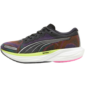 Puma Deviate Nitro 2 Womens Running Shoes - Black/Lime/Pink - Size US 8 (Sneakers/Runners)