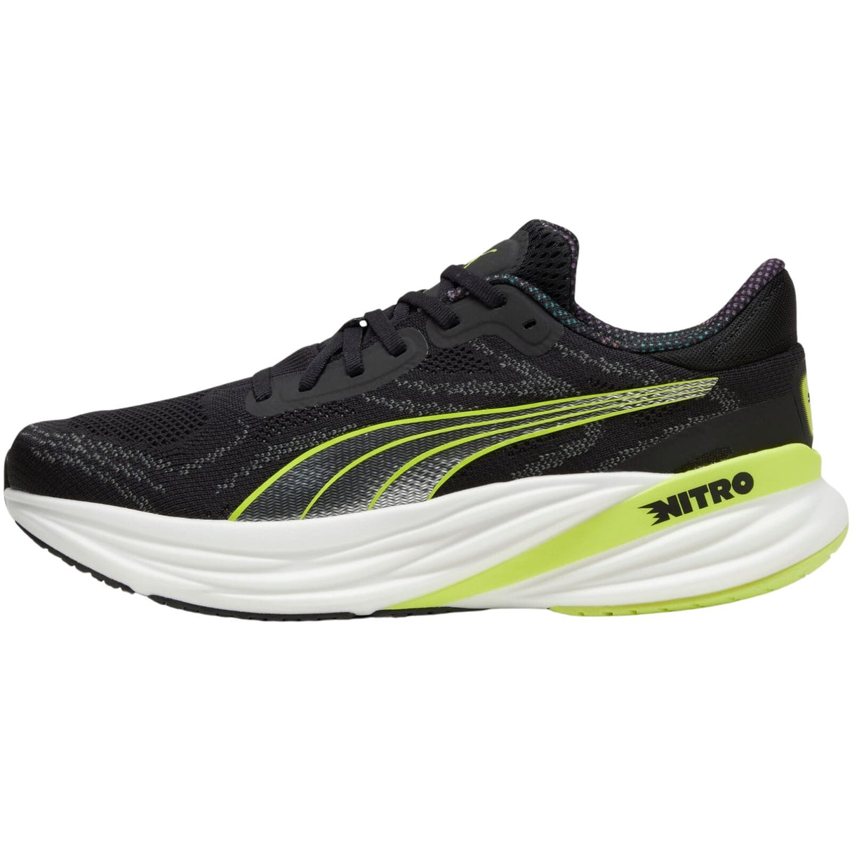 Mens Puma Magnify NITRO 2 Psychedelic Rush PUMA Black-Lime Pow - Size 12