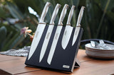 Tramontina 6-Piece Polaris Magnetic Knife Block Set Kitchen Knives in Black