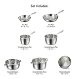 Tramontina Tempo 7 Piece Stainless Steel Cookware Set Induction in Silver