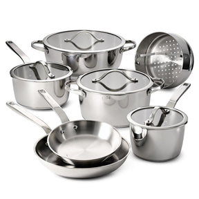 Tramontina Tempo 7 Piece Stainless Steel Cookware Set Induction in Silver