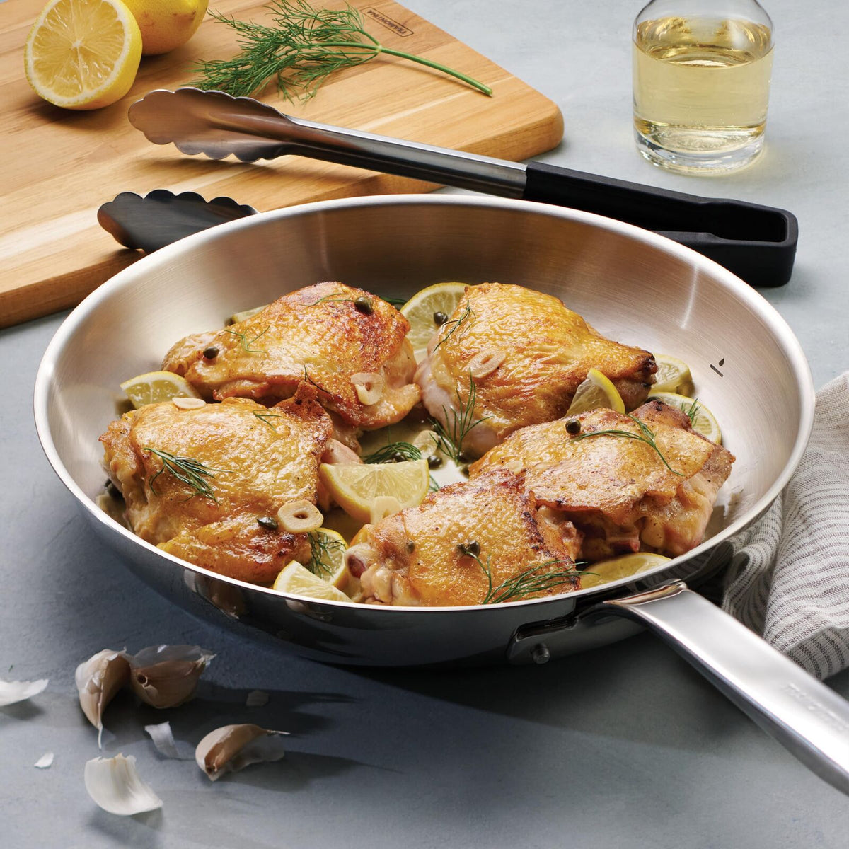 Tramontina Tempo 7 Piece Stainless Steel Cookware Set Induction in Silver