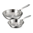Tramontina 2pc Tempo Stainless Steel Frying Pan Set 20cm & 25cm