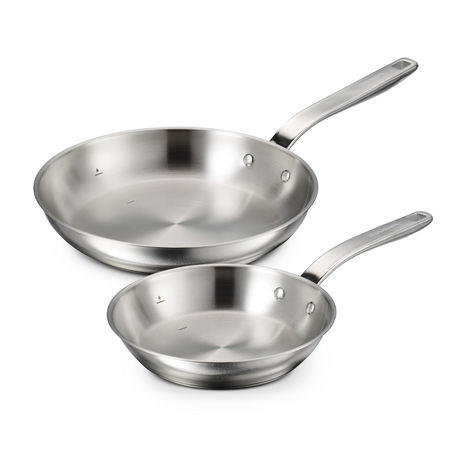 Tramontina Tempo 2pc Stainless Steel Frying Pan Set - 20cm & 25cm