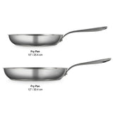 Tramontina 2pcs Tempo Stainless Steel Frying Pan Set 25cm & 30cm