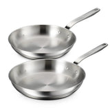 Tramontina 2pcs Tempo Stainless Steel Frying Pan Set 25cm & 30cm