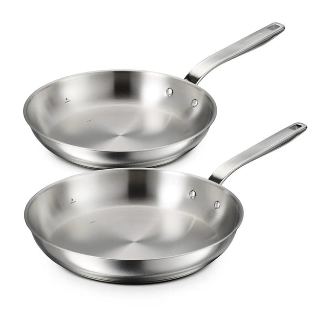 Tramontina 2pcs Tempo Stainless Steel Frying Pan Set 25cm & 30cm