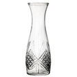 1L Crown Symphony Glass Carafe - Water Serving Jug/Vase (35oz)