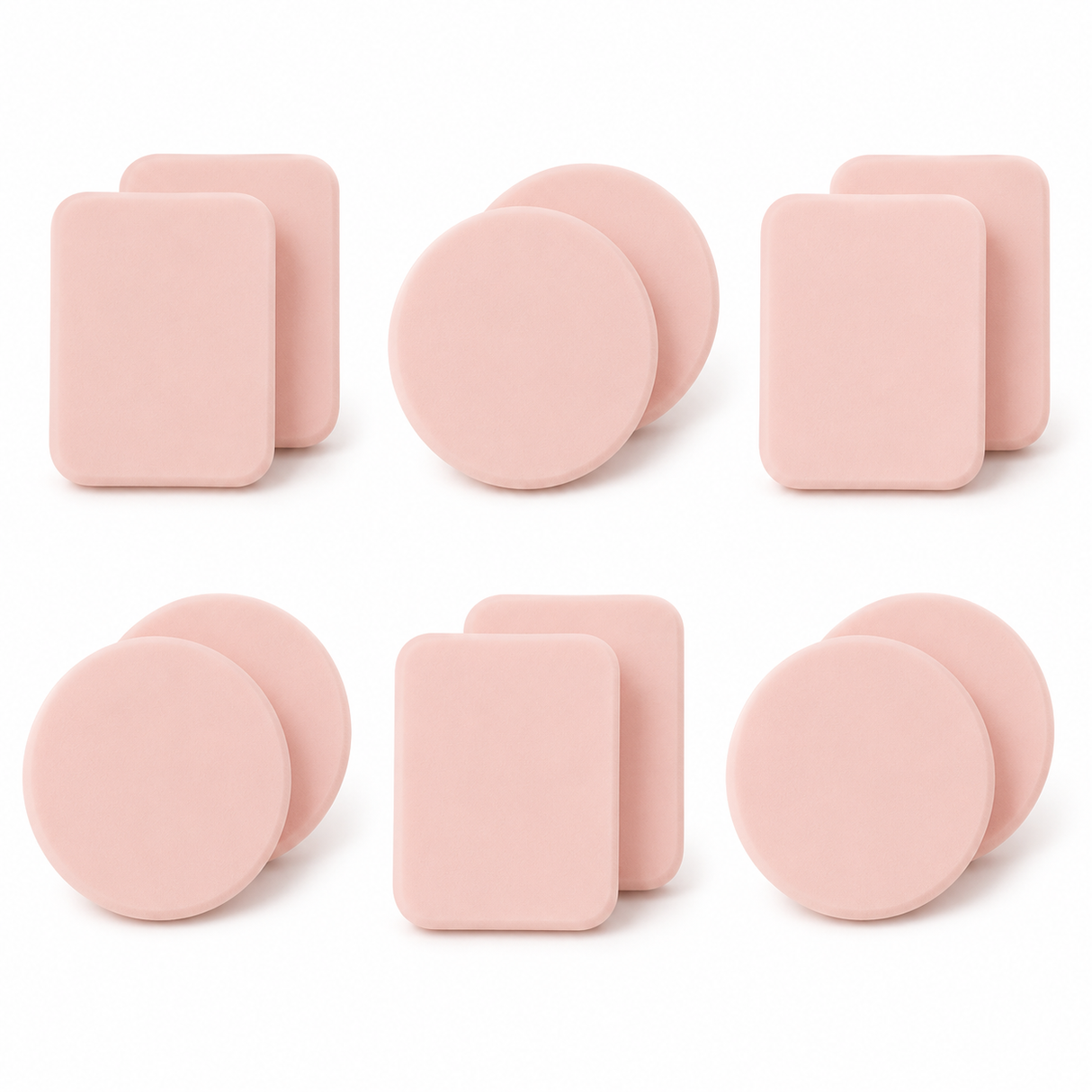12pcs Cosmetic Puff Sponge Set - Foundation & Powder Makeup Applicator