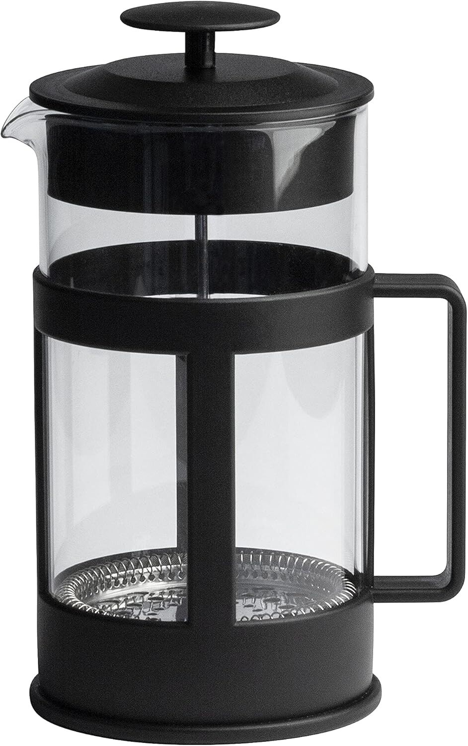 Euroline 1L Tea & Coffee Glass Plunger French Press (1000ml) - Black
